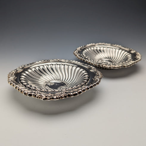 British Vintage Silver Plated Bowl Dish Pair